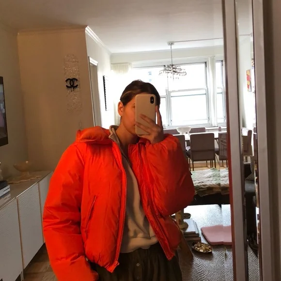 Ganni Jackets Coats Ganni Orange Jacket Poshmark